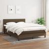 Estrado de ripas com colchão - Maison Exclusive - 140x190 cm - Castanho escuro - Cabeceira ajustável