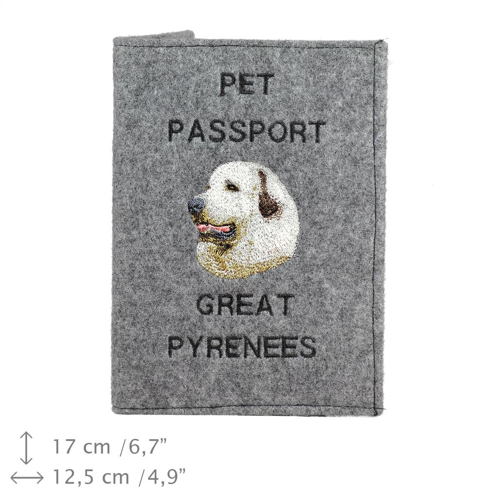 Pyrenean Mountain Dog, Great Pyrenees, Pyrenean Shepherd - Dog Passport Case, Document Case, Gift for the Traveller from the Art-Dog Brand