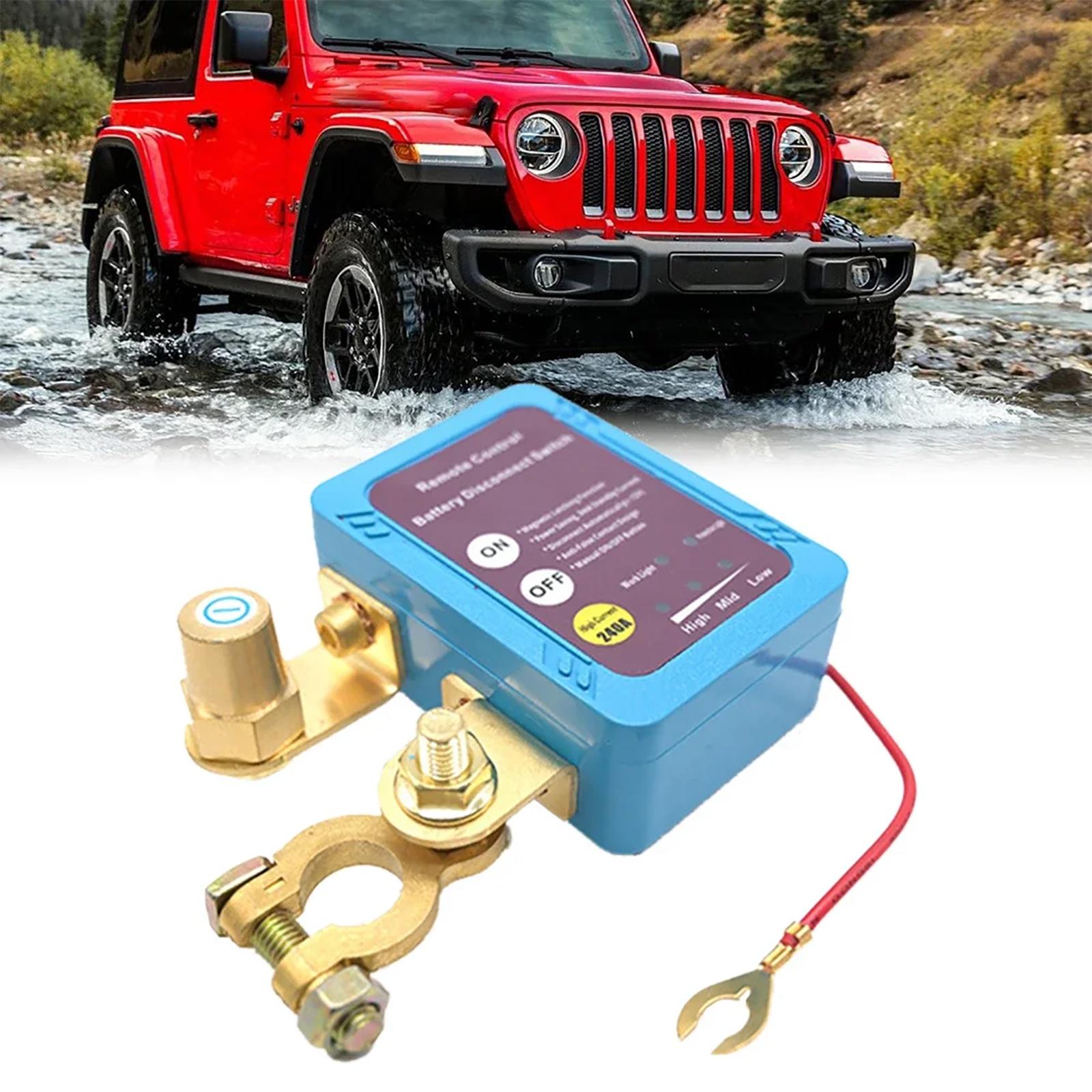 

Дистанционный выключатель батареи 12 В 240 А, аварийный выключатель, защита от утечки, переключатель дистанционного управления батареей со светодиодной подсветкой