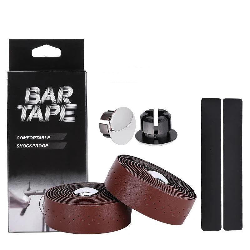 Bicycle Handlebar Tape Durable Long-lasting PU Leather Anti-slip Punch Strap for Road BMX Bicycle Outdoor Riding