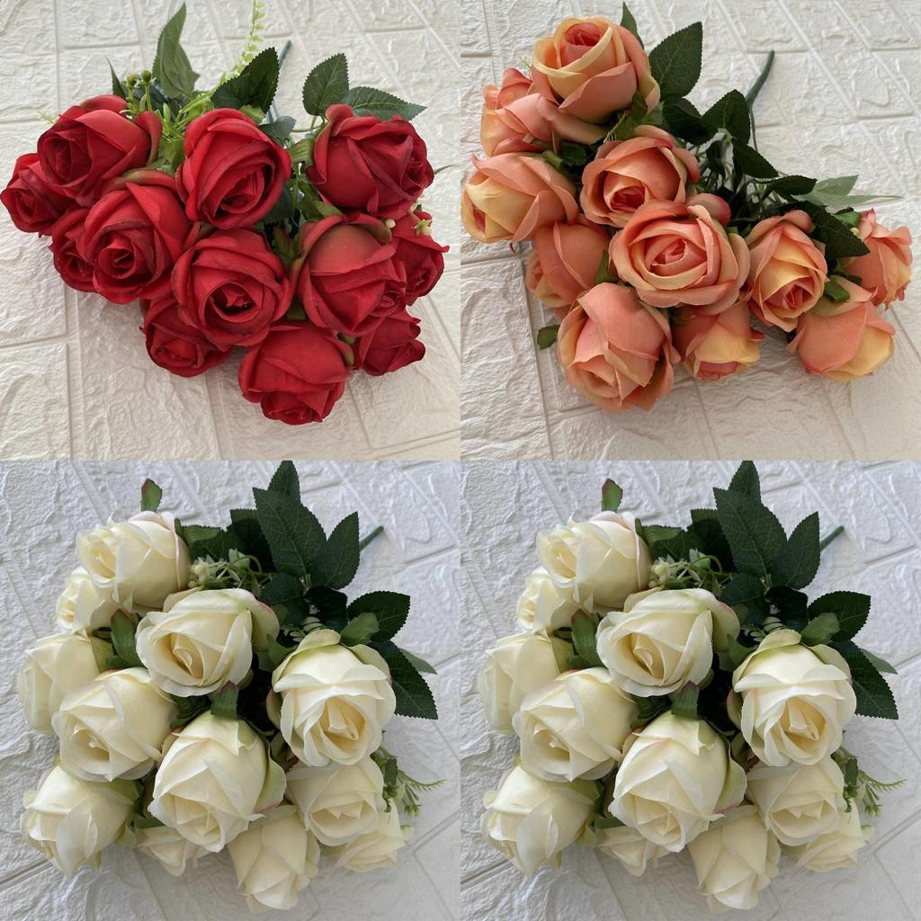 Artificial Peony Flower Arrangement In Velvet Finish For Bedroom Wedding Decor