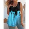 Women's 3D Printed O-Neck Vest Casual Sports Sleeveless T-shirt
