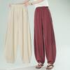 2026 Women's High-Waist Wide-Leg Ice Silk Pants - Plus Size, Loose Fit, Slimming Casual Summer Wear