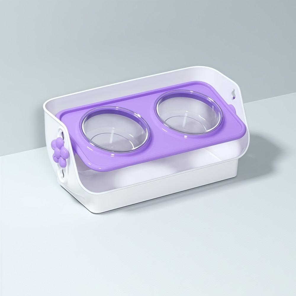 

Защита позвоночника Миска для корма для домашних животных Регулируемая высота Миски для питья для кошек и собак Принадлежности для кормления домашних животных фиолетовый