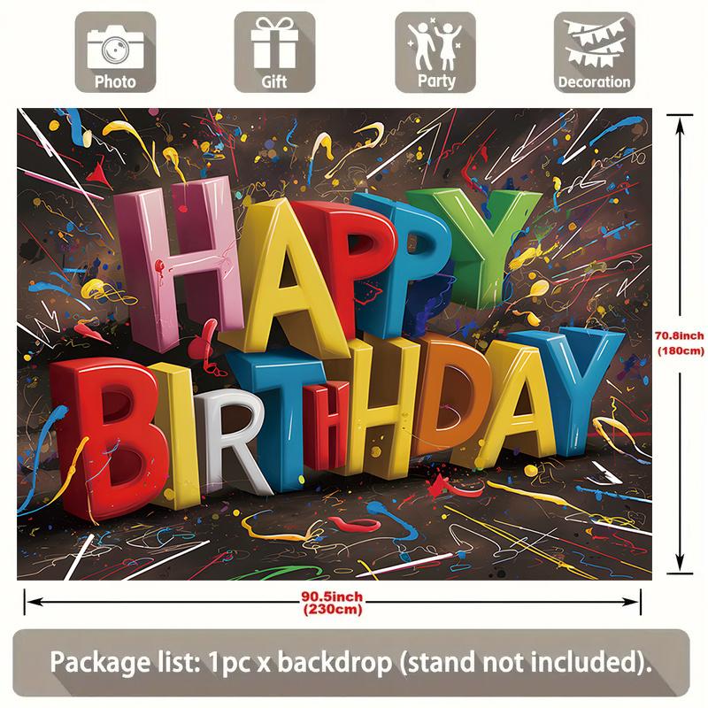 Party Backdrop Flat Letters Graffiti Style Decorating Homes Bars Cafes Restaurants Celebration Photo Booth Party Decor