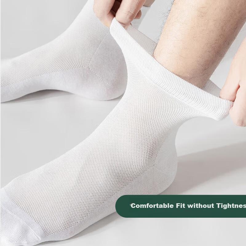 Men's Mid-Calf Socks, Odor-Resistant, 7A Wear-Resistant, Sweat-Absorbing, Breathable, Business And Sports Socks