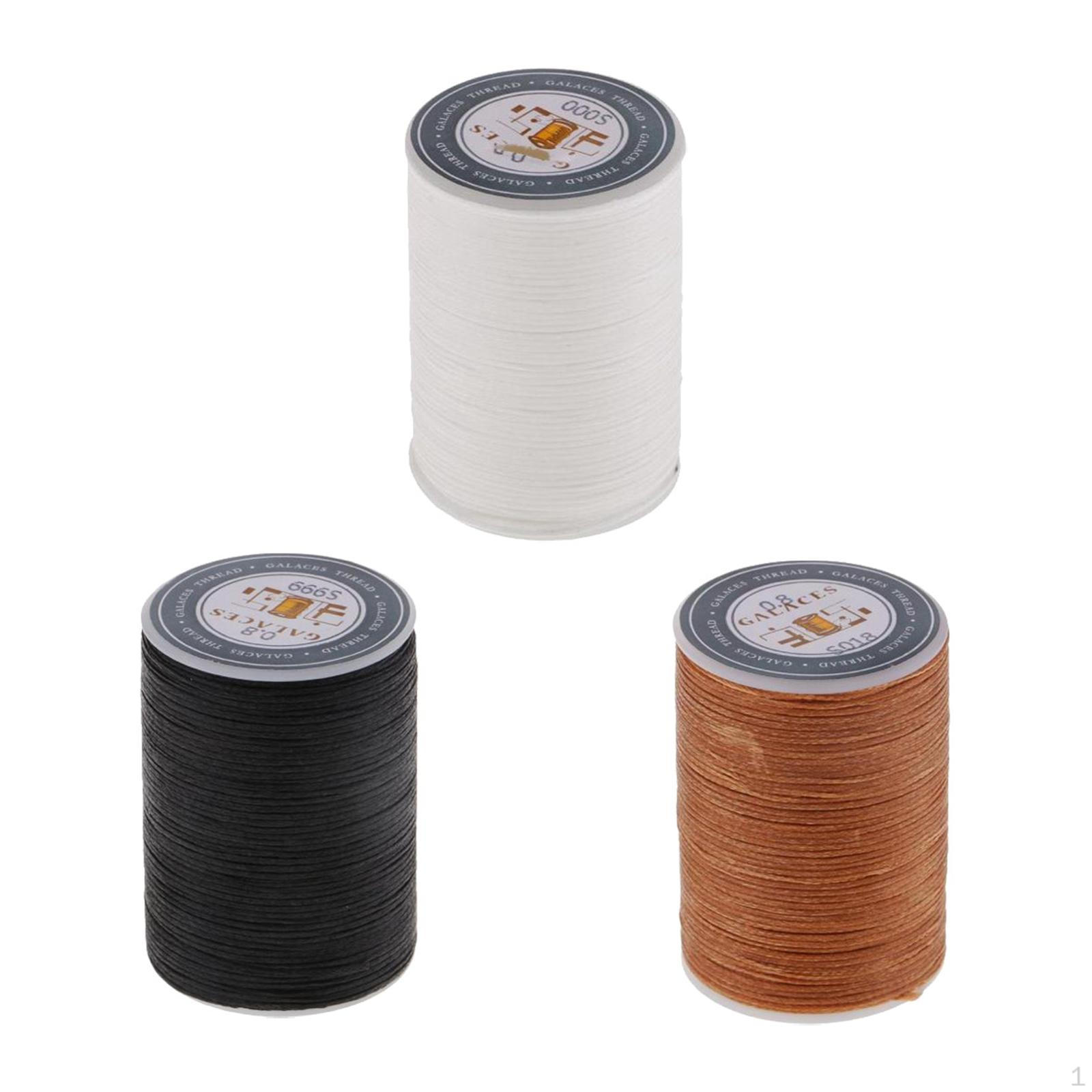 

3 катушки плоской полиэстеровой вощеной нити 150D для работы с кожей