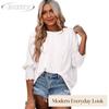 JPNTKY Women's Fashion Casual O-Neck 1/2 Sleeves Blouses & Shirts