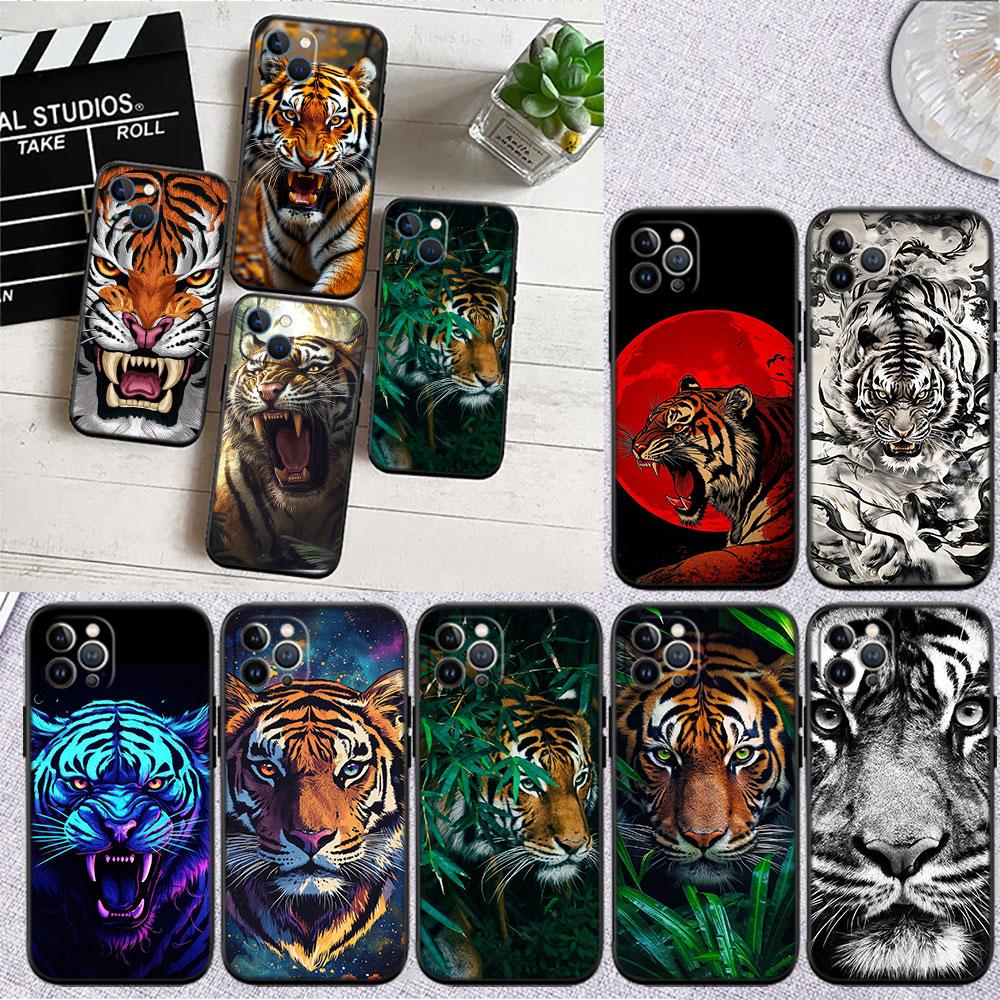 CJ7 Animal Tiger Soft Shell Phone Case for Redmi Note 8 9 Pro Max 9S 9T 9C NFC 8T 8A 10A A4