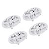 4 Pcs 8 Inch Golf Cart Hub Caps Chrome Plated Wheel Covers Rim Protector for E Z‑GO Golf Cart