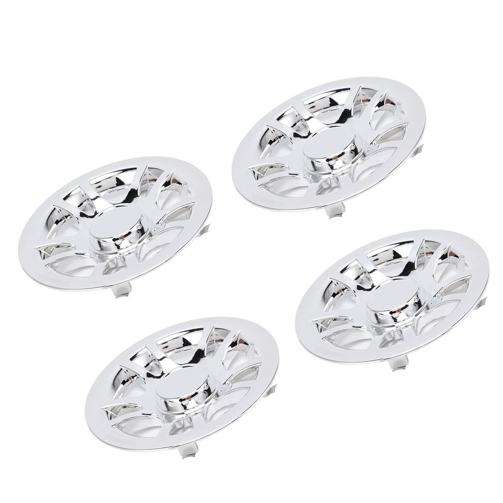 4 Pcs 8 Inch Golf Cart Hub Caps Chrome Plated Wheel Covers Rim Protector for E Z‑GO Golf Cart