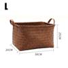 Imitation Rattan Weaving Storage Basket Brown Picnic Basket Dirty Clothes Basket  Home Furnishings