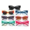 Noi ochelari cu ramă ochi de pisică ochelari de soare clasici cu ramă neagră natural personalizați colorați în contrast pentru femei Ochelari de soare