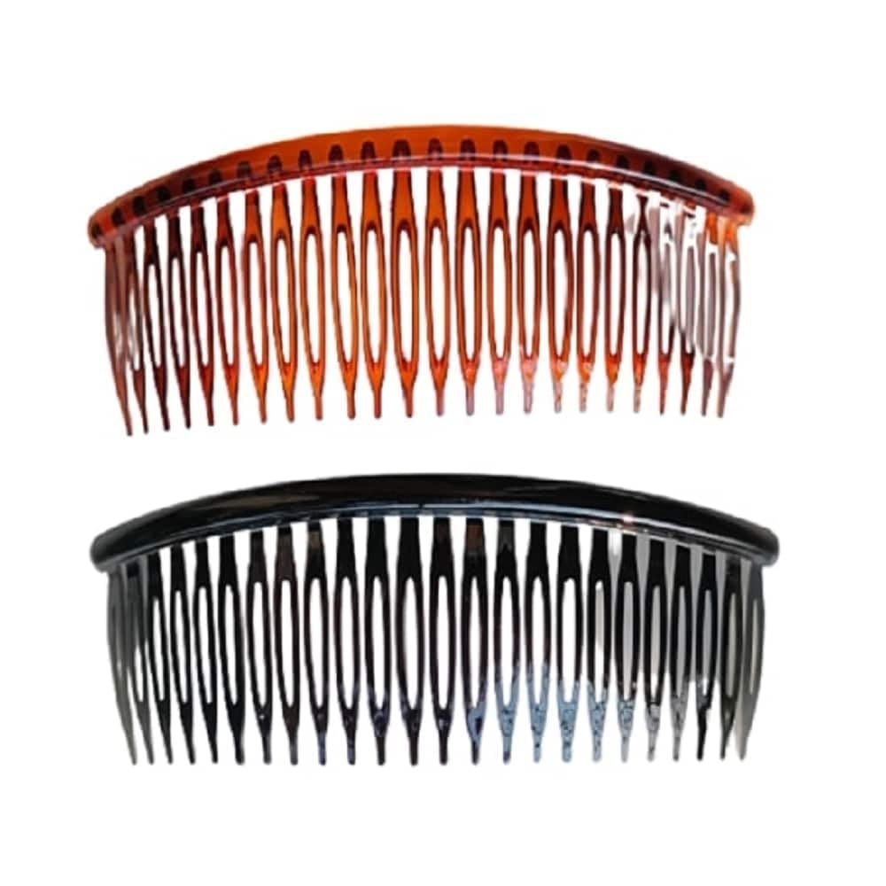 Aspire T Black/Brown Plastic Hair Clip (Set of 2), 4.5 Inches/11.5 CM, For Women and Girls
