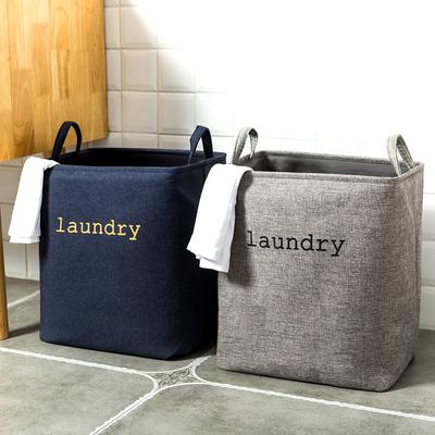 Cesta de Recogida de Ropa Sucia de Arte de Tela de Yute, Lujo Ligero para el Hogar, Baño, Cesta de Lavandería Plegable, Almacenamiento de Gran Capacidad
