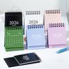 2026 Simple Calendar Small Desk Calendar Creative Coil Calendar Planner Desktop Decoration Office Stationery