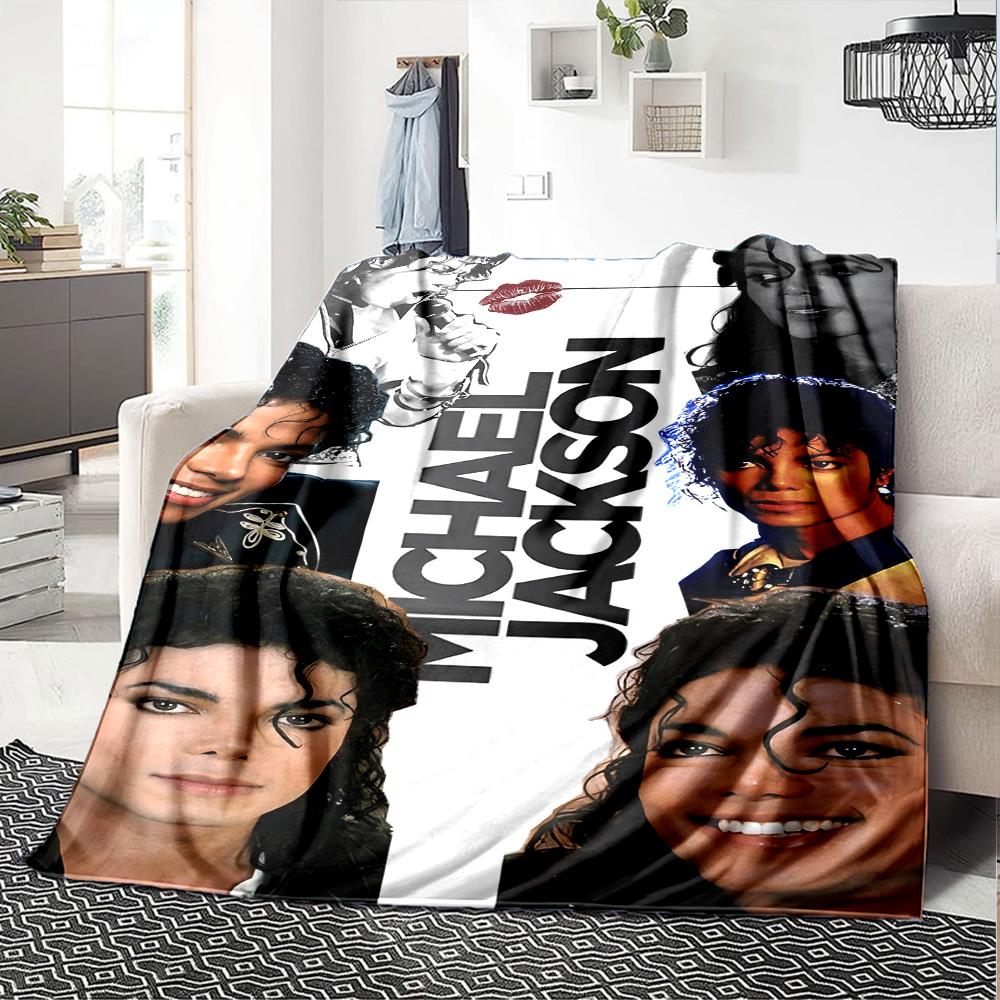 1pc Michael Jacksons Versatile Looks Flannel Blanket,Ultra Soft Warm Plush Throw for Home Bedroom Bed Sofa Cover Camping Picnic Gift Y72413