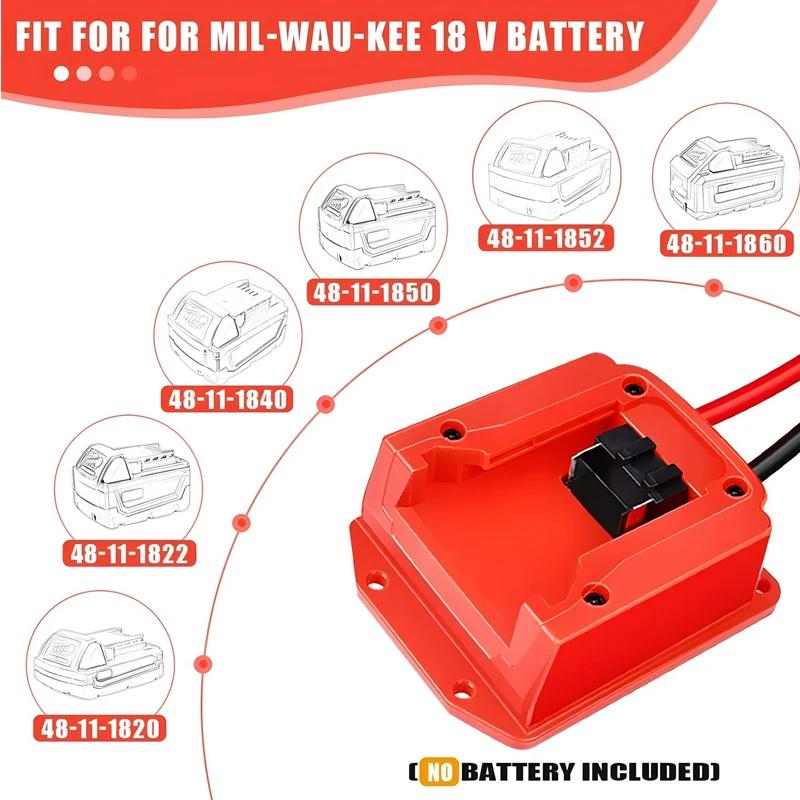 Jumper Cable Clamps Kit For Makita/Dewalt/Milwaukee 18V Battery Jumper Starter Automotive Booster Cables 12AWG Power Tool Line