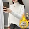 2025 Autumn/Winter Women's Plus Size Knit Fleece Sweater - Slimming, Cozy Inner Layer, Warm and Stylish.