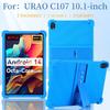 URAO C107 10.1" Tablet Case - Full Coverage Anti-Drop Silicone Stand with Edge-Wrapped Rubber Shell