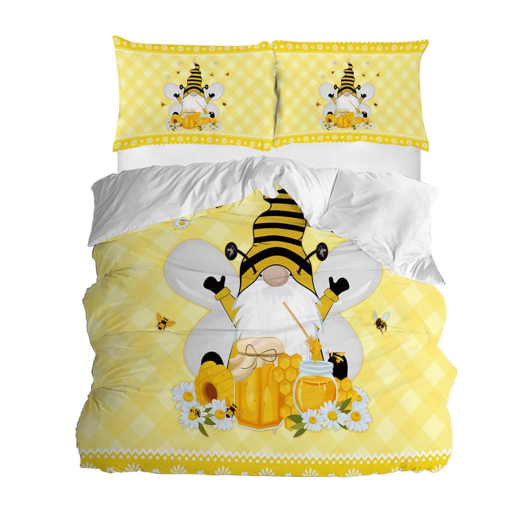Honey Duvet Cover Sets For Kids Queen Size Quilt Covers Lightweight Down Bedroom Decor 2 Pillowcases 1 Duvet Cover No Comforter