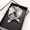 Lightweight Silk Scarf Women 53x53cm Pure Color Square Neck Elegant Minimalist Accessory