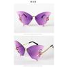 Luxury Butterfly Sunglasses Women Brand Y2k Vintage Rimless Oversized Sun Glasses Ladies Eyewear Gafas De Sol Gothic