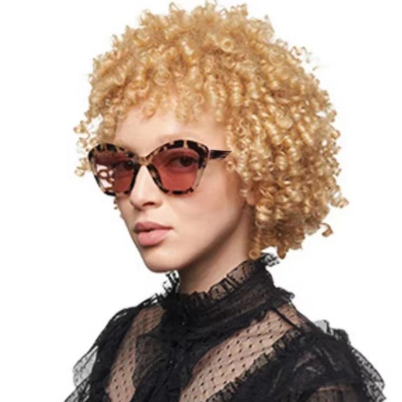 Fashionable Retro Cat Eye Polygonal Sunglasses For Women UV Protection Street Photography