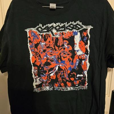 Vintage Carcass Reek Of Putrefaction Short Sleeve Black Color Shirt Kv32715