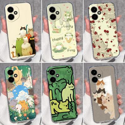 Coque de téléphone Pour Honor 400 300 200 70 50 20 Lite 400 300 50 Pro 30s 20s 20i 10i Mode Anime Chaton Coque Souple TPU Transparente Pour Honor Bumper