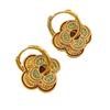 Pink Purple Enamel Earrings Women'S High-End Stud Earrings Light Luxury Temperament National Style Earrings