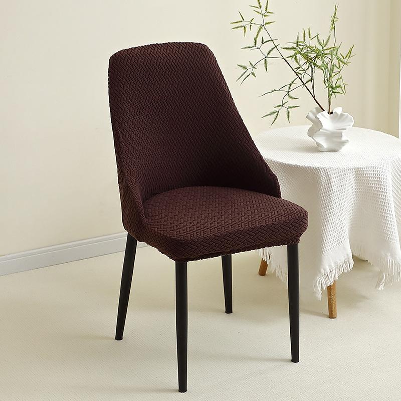 

Jacquard Home Chair Cover Modern Simple Dining Table and Chair Cover Hotel One-piece Special-shaped Chair Stool Cover All Seasons 45*41*48cm кавовий