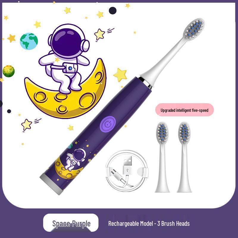 Kids' Rechargeable Sonic Electric Toothbrush & Water Flosser with Soft Bristles