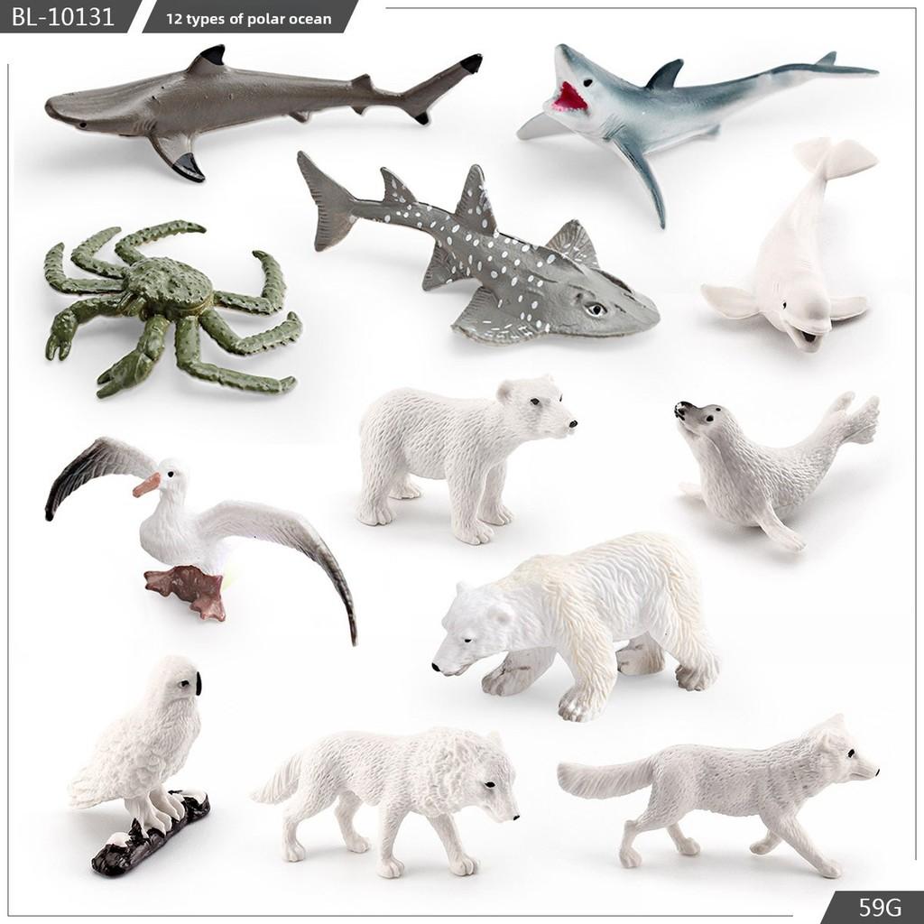

Penguin Deer Polar Bearmarine Animal Pvc Model Set With Realistic Wildlife Figures For Educational Display StyleE