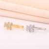 Delicate Cartoon Cute Bear Nose Clip Cute Simple Bear Shape No Piercing Nose Ring Versatile Zircon Nose Stud