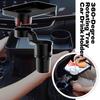 Solvanta Car Drink Holder with Easy Smartphone 23cm x x 19cm Tray, Multifunctional, Snack-Compatible, Non-Slip Design, Installation, Storage, Black,