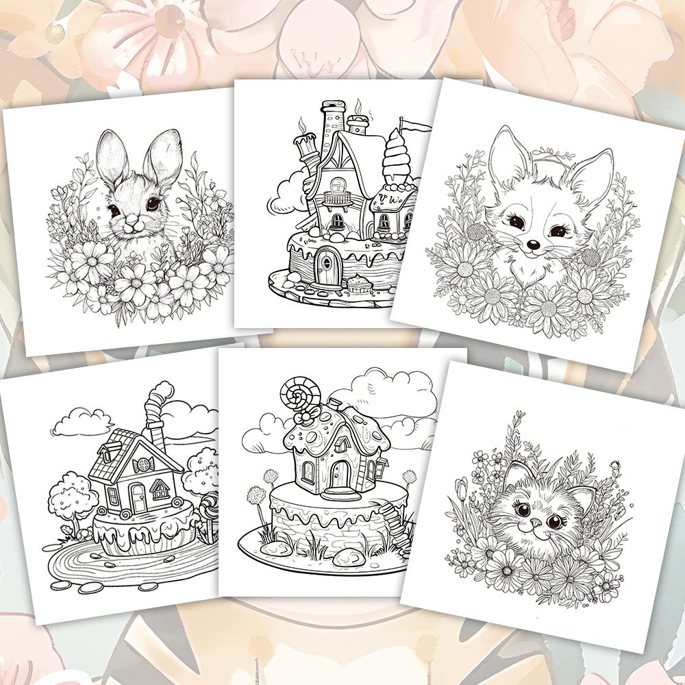 1 Stück, Malbuch für Jugendliche, 30 Blatt verschiedene Muster 8,3x8,3'' 100gsm, ist ein Valentinstags-Oster-Feiertagsgeschenk