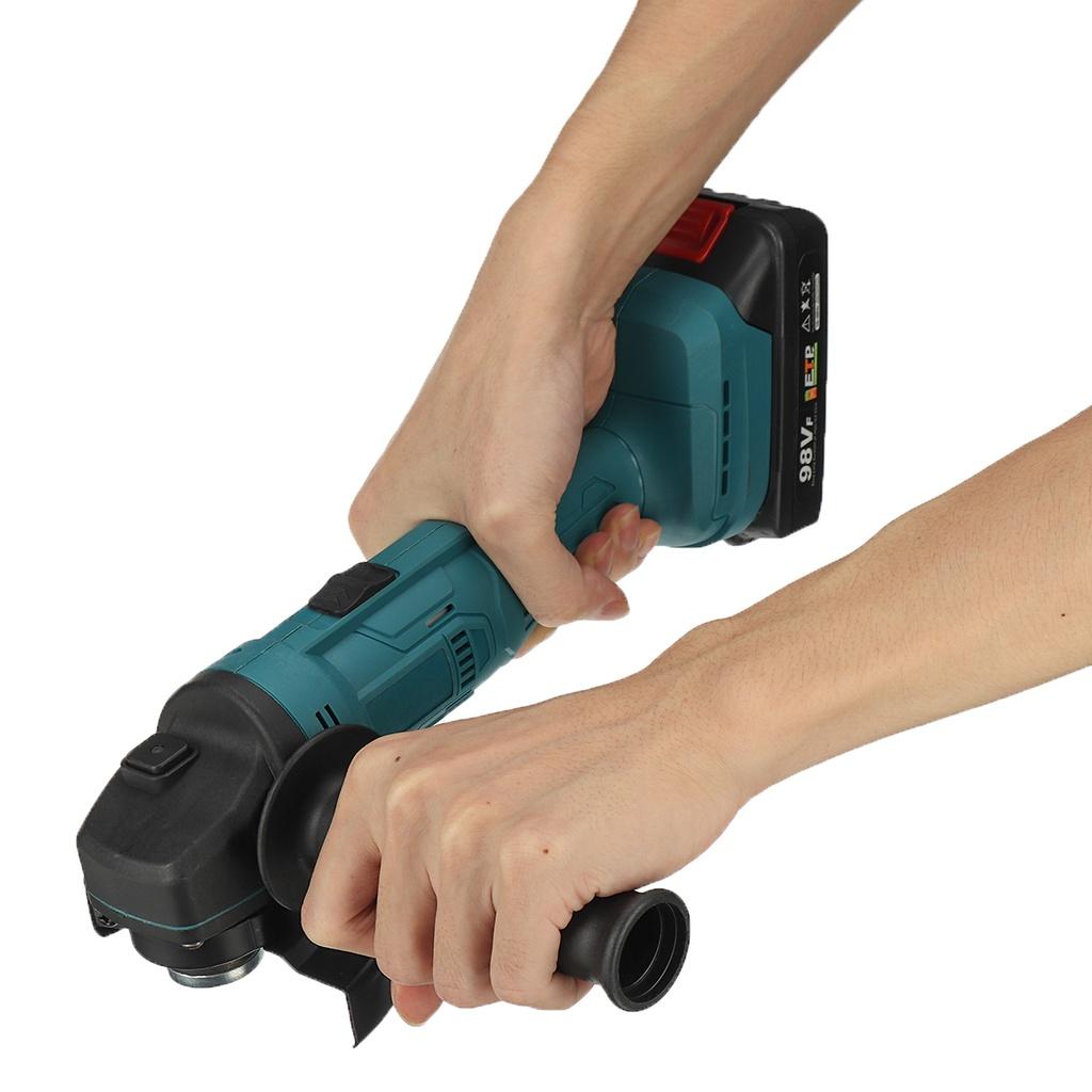 1500W 98VF 18V 100mm With Li-ion Battery Cutting Grinding Machine Tool For Battery Electric Cordless Angle Grinder