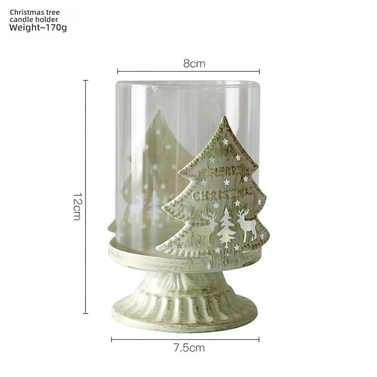 

Clear Glass Tealight Candle Holder for Christmas Decorations - Festive Party Accessory with Transparent Design