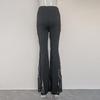Pantaloni Donna Estivi 2025 a Zampa Patchwork di Pizzo - Vestibilità Slim e Design Valorizzante