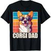 Corgi Dad Unisex-Adults Black Small Classic Fit Short Sleeve Cotton Polyester Blend T-Shirt
