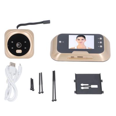 Gözetleme Deliği Kamera Otomatik Fotoğraf Çekimi Su Geçirmez 120 Derece Görüş Açısı Kızılötesi Gece Görüşü 1050mAh