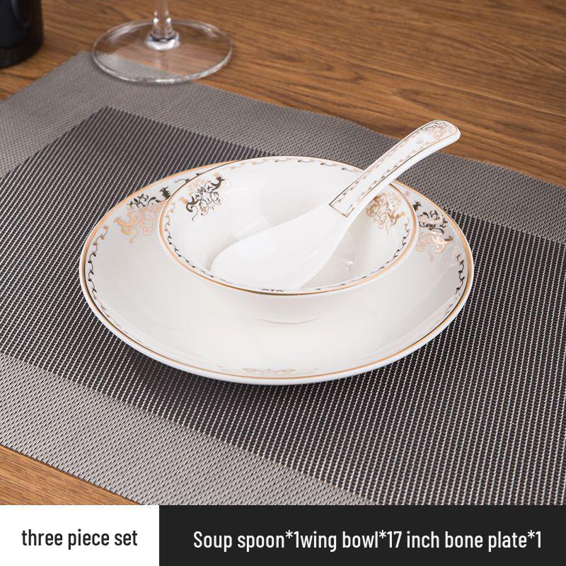 Luxury Ceramic Dinnerware Set: Plates, Bowls, Spoons & Cups for Restaurants & Clubs