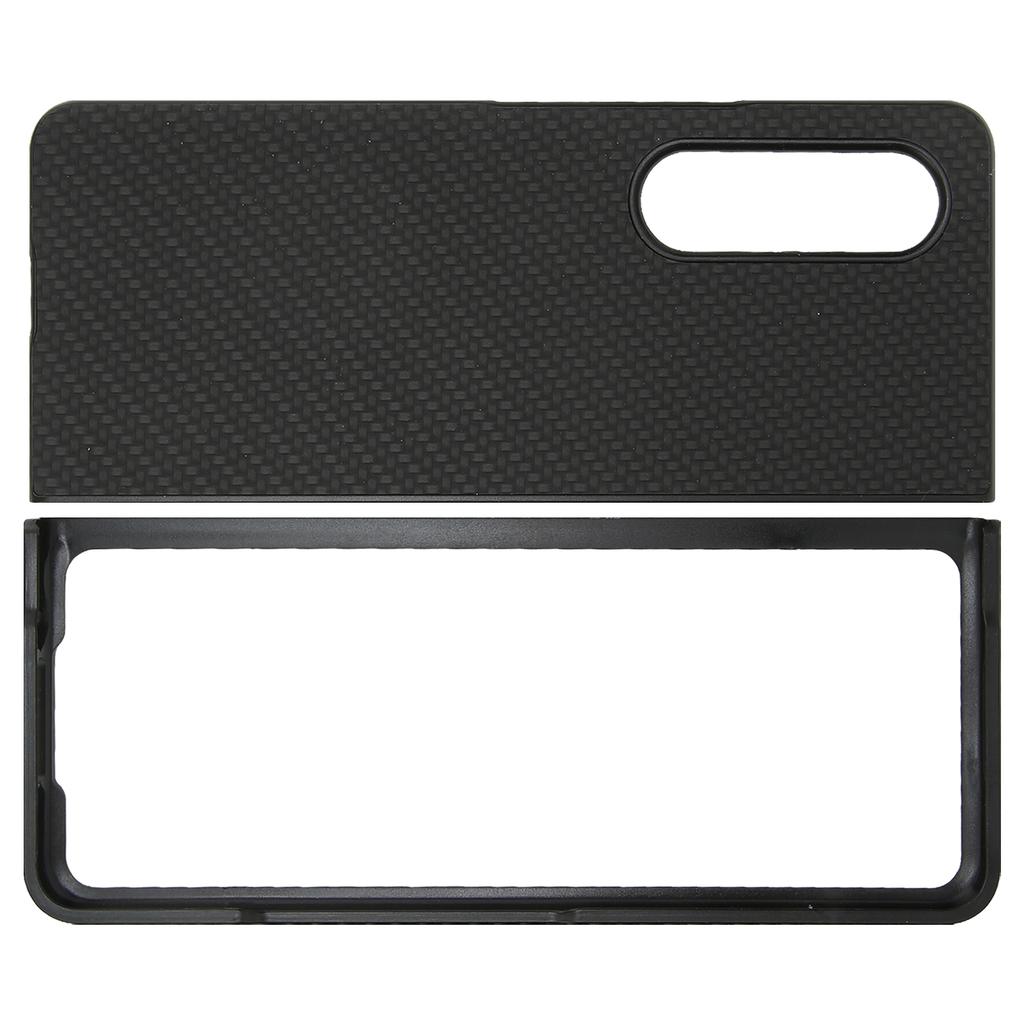 Handyhülle Faltbares Handy Schutzhülle Vollschutz für Galaxy Z Fold 3 Kohlefaser-Textur