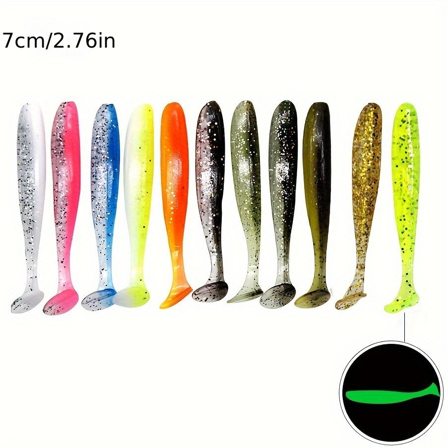10 Bass Soft Jigs, T-Tail Soft Worm Jigs, Süßwasser- und Salzwasserköder