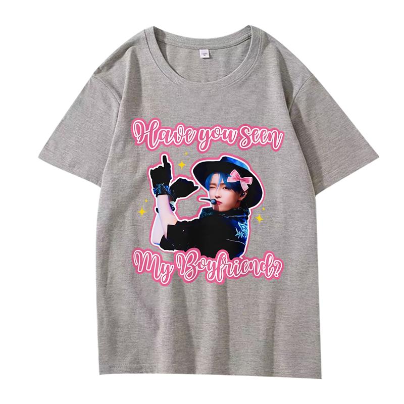 Ateez Hongjoong Cowboy Boyfriend T Shirt men women Oversized 100% Cotton Hot sale short sleeve Summer print  fashion Unisex tops