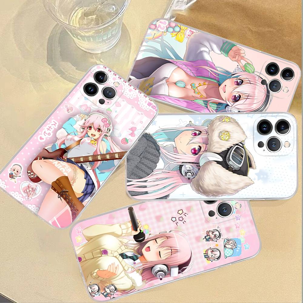 Classic Virtual Singer Super S-Sonico Phone Case For IPhone 17 16 15 14 13 11 12 Pro Max 16 Plus Transparent