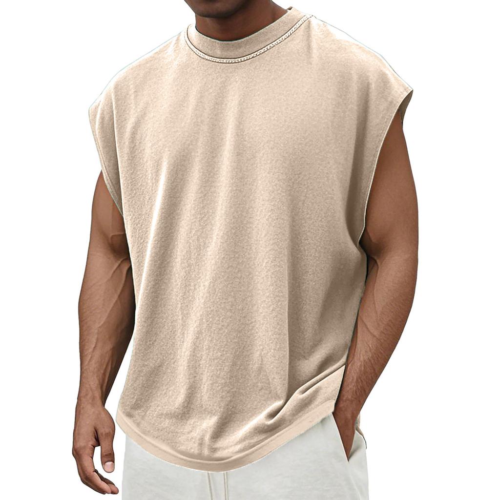 Camiseta sin mangas de verano para hombre, camiseta sin mangas transpirable informal de talla grande para Surf y playa, camiseta holgada con estampado, camiseta para hombre