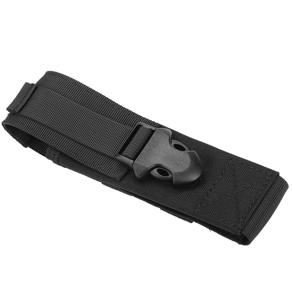 Portable Utility Outdoor Military Tactic Molle Belt Pouch Flashlight Storage Bag(Black)