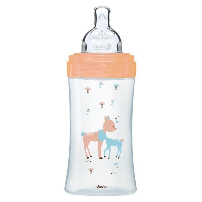 Dodie Sensation+ Anti-Colic Glass Bottle +0m Beige Doe 270ml